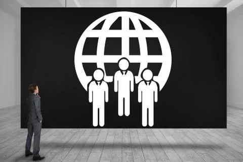 Composite image of thinking businessman Illustrazione stock