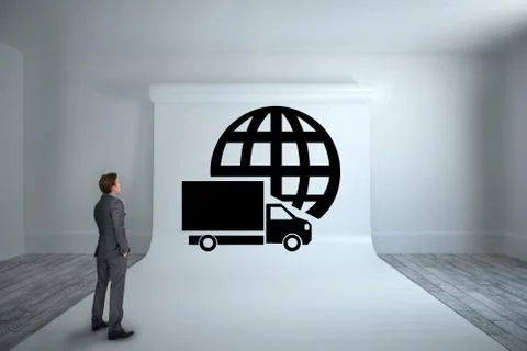 Composite image of thinking businessman Illustrazione stock