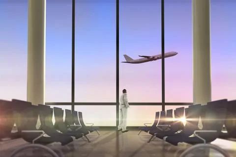 Composite image of thinking businessman 스톡 일러스트