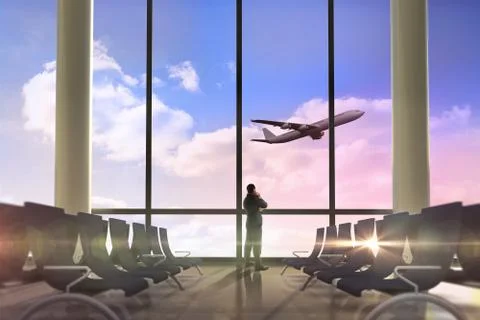 Composite image of thinking businessman 스톡 일러스트
