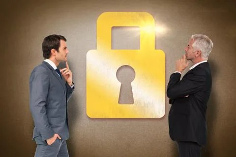 Composite image of thinking businessman Illustrazione stock