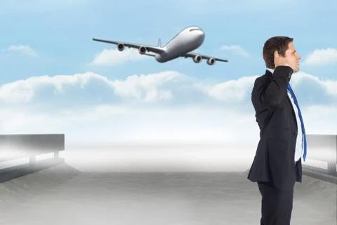Composite image of thinking businessman scratching head Stock Illustration