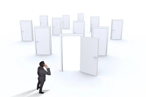 Composite image of thinking businessman scratching head Illustrazione stock