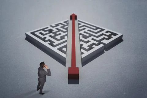 Composite image of thinking businessman scratching head 스톡 일러스트