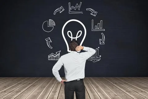 Composite image of thinking businessman scratching head Illustrazione stock