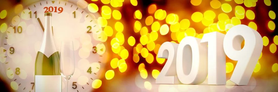 Composite image of three dimensional new year numbers in gray Stock Photos