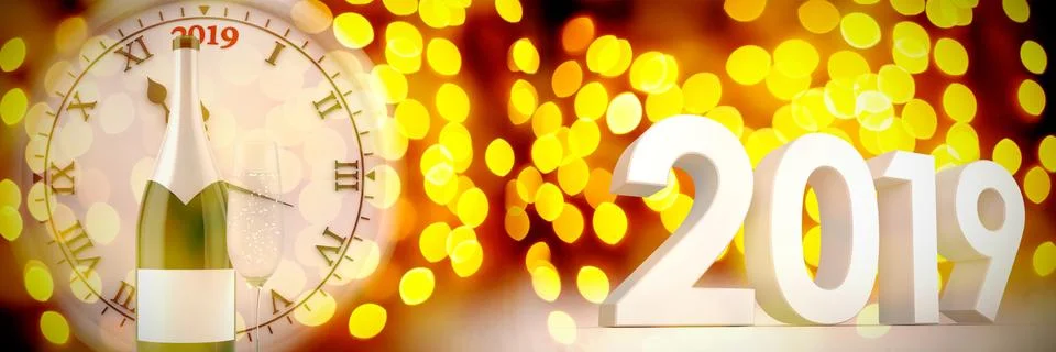 Composite image of three dimensional new year numbers in gray color Stock Photos