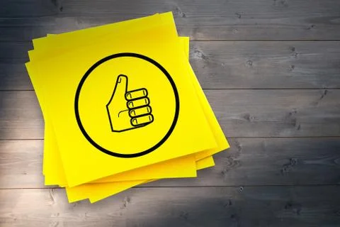 Composite image of thumbs up graphic Stock Illustration
