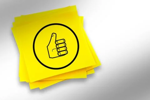 Composite image of thumbs up graphic Stock Illustration