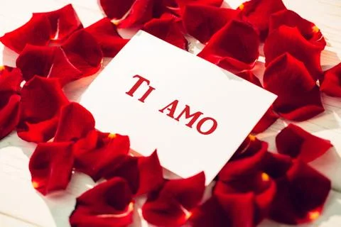 Composite image of ti amo Stock Illustration