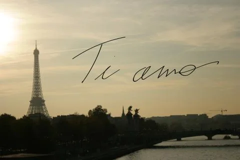 Composite image of ti amo 스톡 일러스트