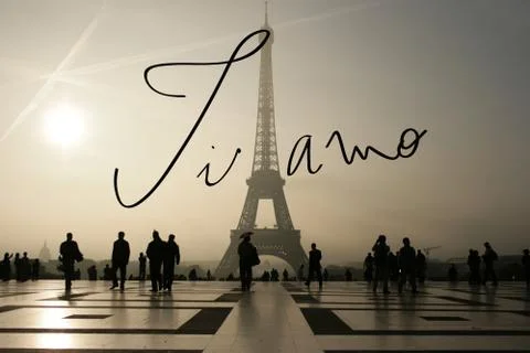 Composite image of ti amo Illustrazione stock