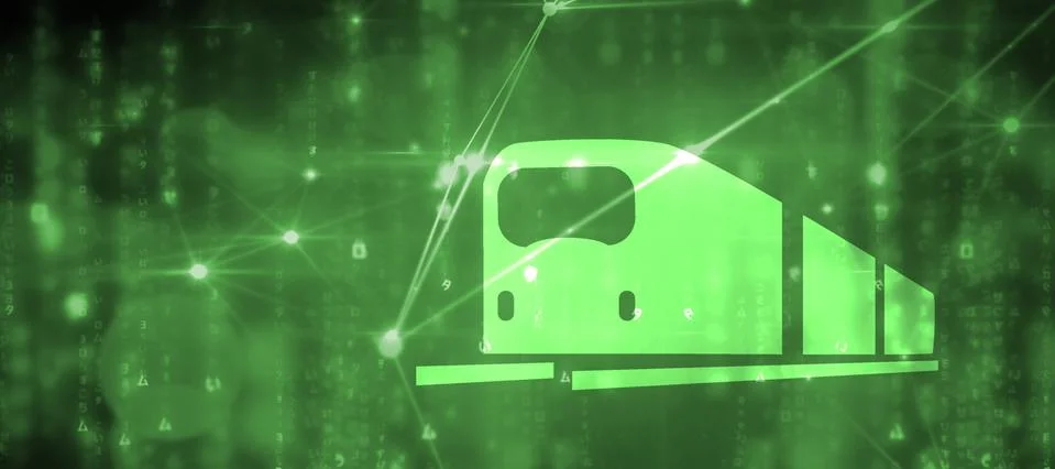 Composite image of train 스톡 일러스트