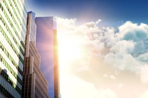 Composite image of tranquil scene of cloudscape against sky Illustrazione stock
