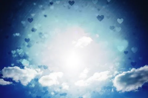 Composite image of valentines heart design Stock Illustration
