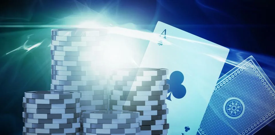 Composite image of vector 3d image of gambling chips Illustration