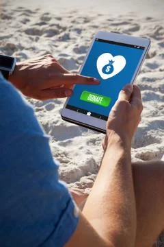 Composite image of vector icon of donation Foto stock