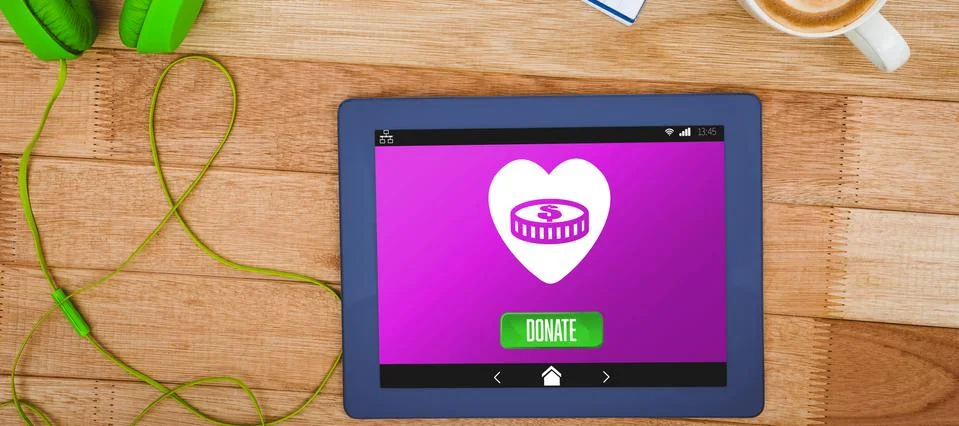 Composite image of vector icon of donation Stock Photos