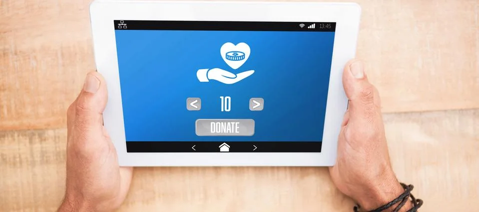 Composite image of vector icon of donation Stock Photos
