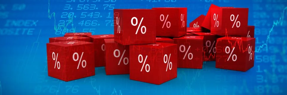 Composite image of vector icon of percentage symbol 스톡 일러스트