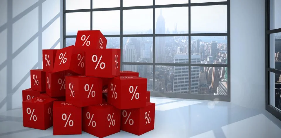 Composite image of vector icon of percentage symbol Stock Photos