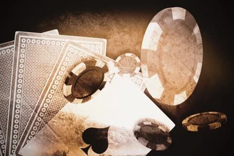 Composite image of vector image of 3d gambling chips Illustration