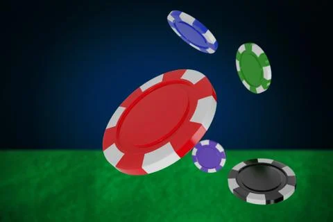 Composite image of vector image of 3d gambling chips Foto stock
