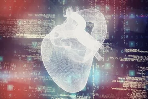 Composite image of vector image ofÂ 3d human heart 写真素材