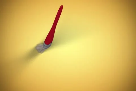 Composite image of vector image of red paintbrush Stock Illustration