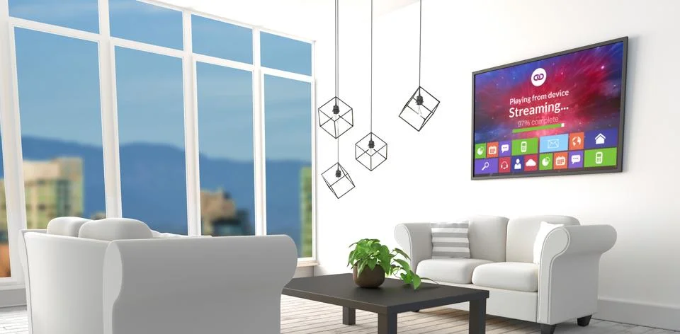 Composite image of vector image of various computer icons with progress bar Stock Photos