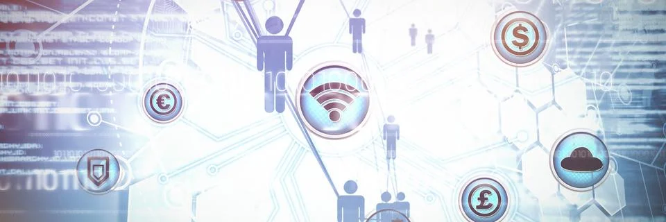 Composite image of vector set of different icons Illustrazione stock