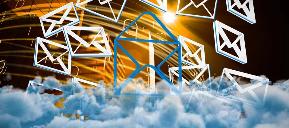 Composite image of view of cloudscape Illustrazione stock