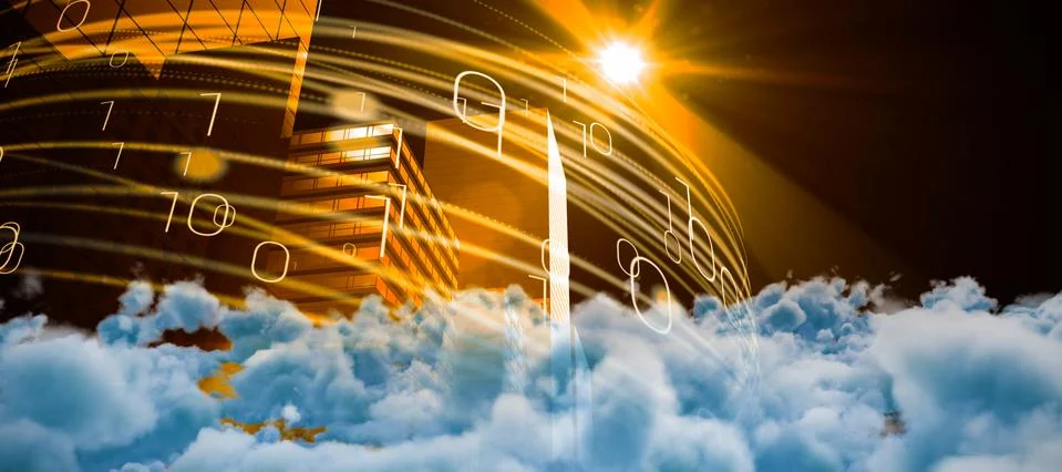 Composite image of view of cloudscape Stock Photos