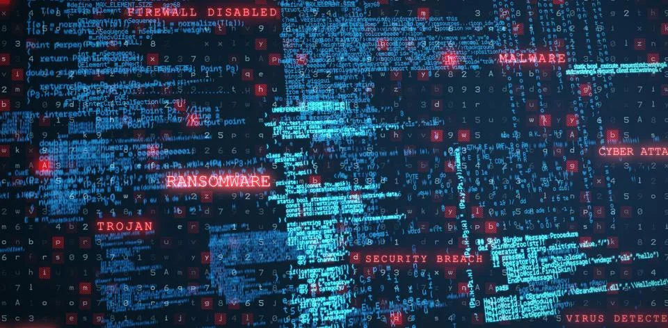 Composite image of virus background Illustrazione stock