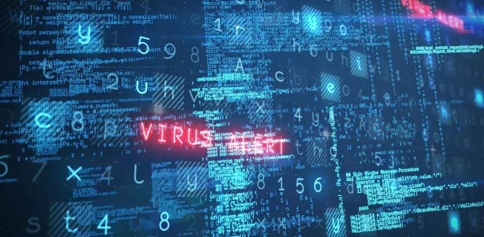 Composite image of virus background Illustrazione stock