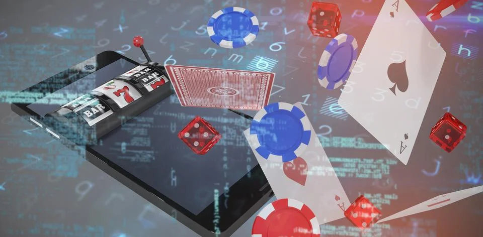 Composite image of virus background Ilustração Stock