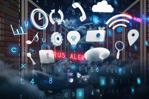 Composite image of virus background イラスト素材