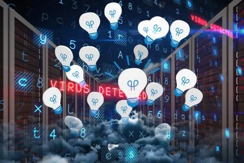 Composite image of virus background Stock Illustration