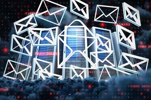 Composite image of virus background イラスト素材