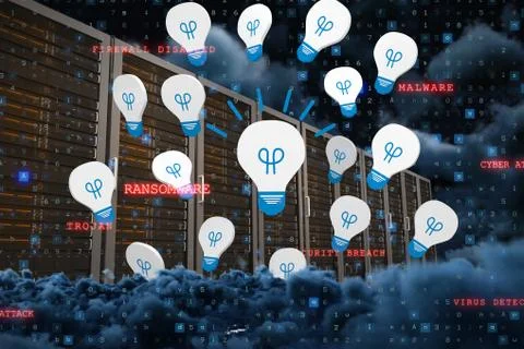 Composite image of virus background Stock Illustration