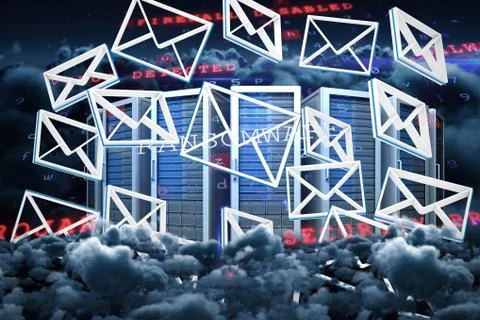 Composite image of virus background イラスト素材