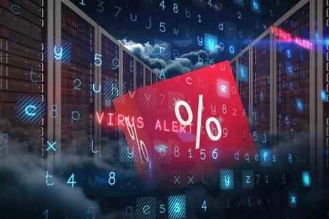 Composite image of virus background Stock Illustration