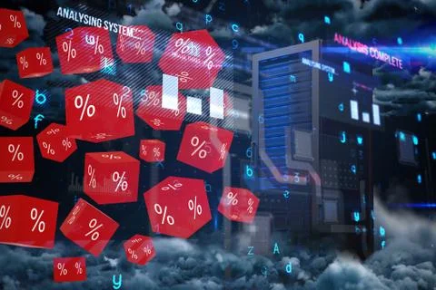 Composite image of virus background Stock Illustration