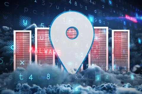 Composite image of virus background イラスト素材