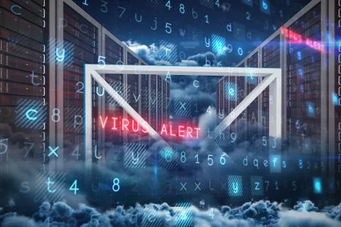 Composite image of virus background Stock Illustration