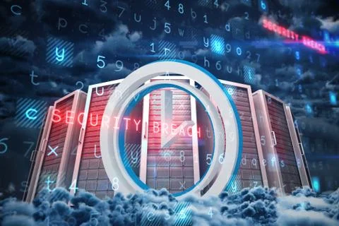 Composite image of virus background Stock Illustration