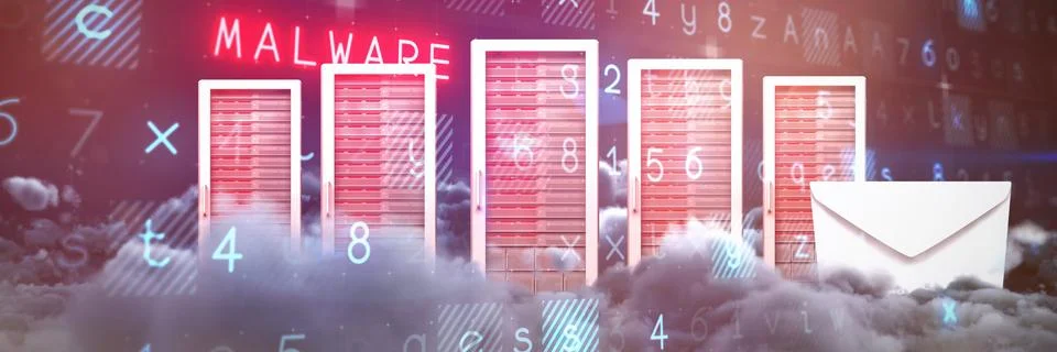 Composite image of virus background イラスト素材
