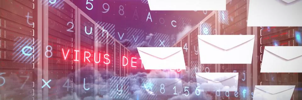 Composite image of virus background Stock Illustration