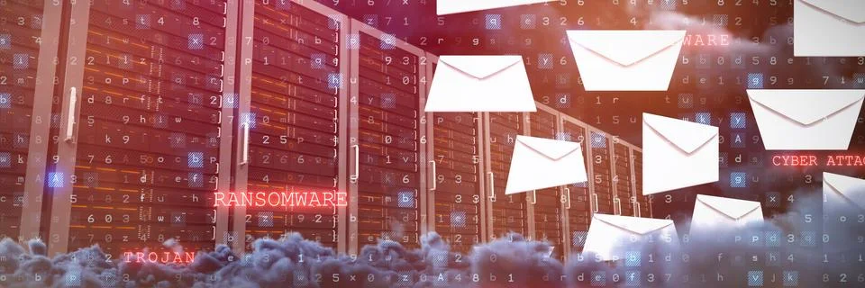 Composite image of virus background イラスト素材