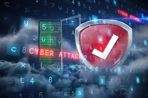 Composite image of virus background Stock Illustration